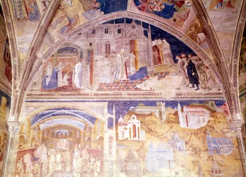 Jelenetek Szent Márti életéből, a Tinel-kápolnából, 1344-45